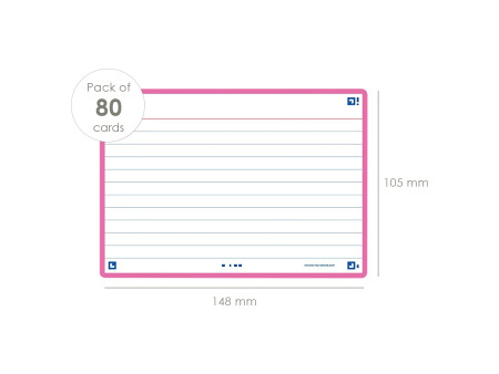 Oxford Fiches 'Flash 2.0', 105 x 148 mm, fuchsia