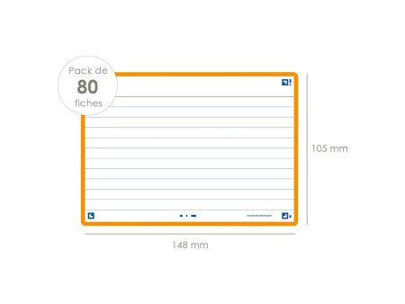 Oxford Fiches 'Flash 2.0', 105 x 148 mm, orange