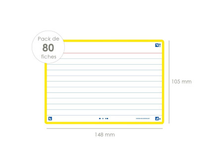 Oxford Fiches 'Flash 2.0', 105 x 148 mm, jaune