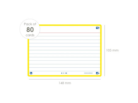 Oxford Fiches 'Flash 2.0', 105 x 148 mm, jaune