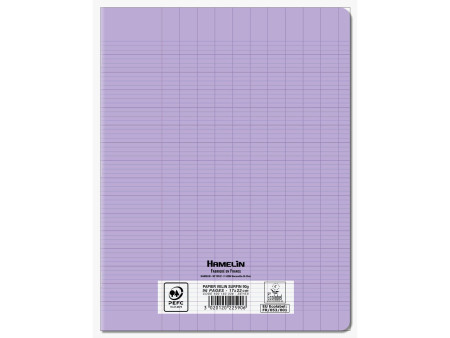 CONQUERANT CLASSIQUE Cahier 170 x 220 mm, Seyès,lilas pastel