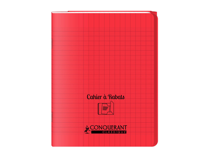 CONQUERANT CLASSIQUE Cahier à rabat 170 x 220 mm, rouge