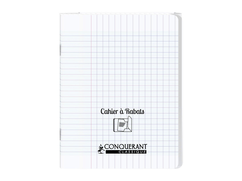 CONQUERANT CLASSIQUE Cahier à rabat 170 x 220 mm, incolore