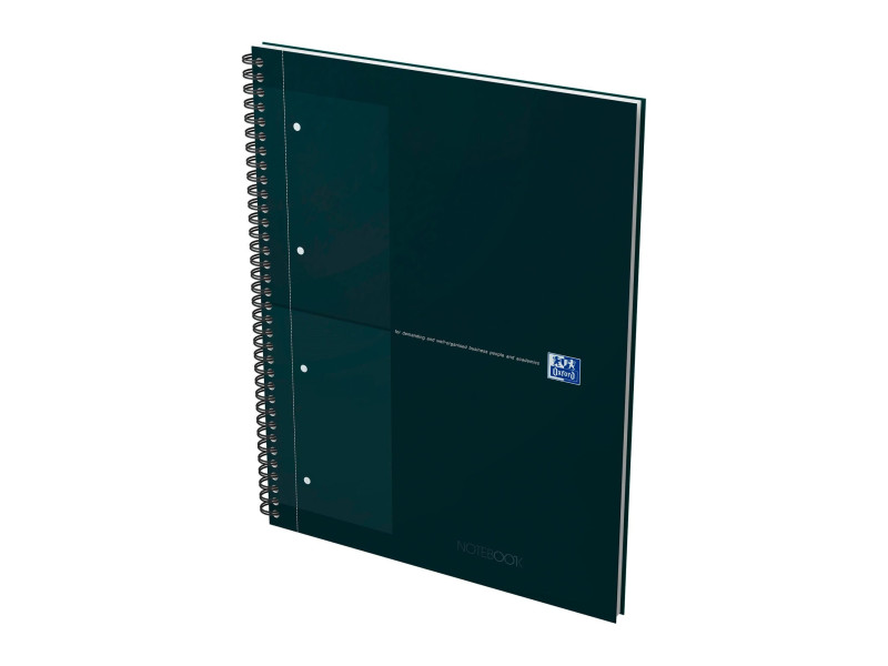 Oxford International Cahier NOTEBOOK, A4, quadrillé, noir