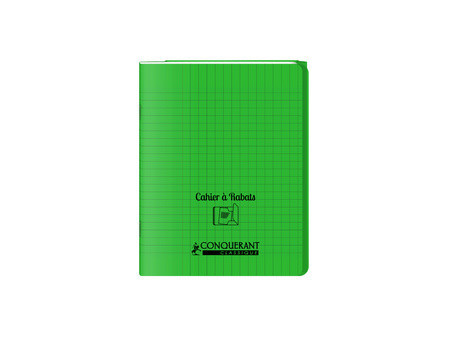 CONQUERANT CLASSIQUE Cahier à rabat 240 x 320 mm, vert