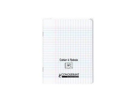 CONQUERANT CLASSIQUE Cahier à rabat 240 x 320 mm, incolore