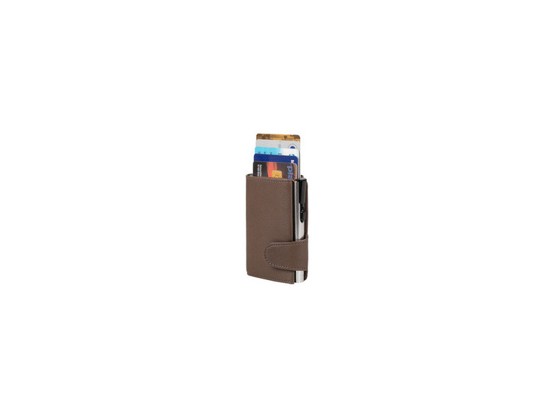 CLICKSAFE Porte-monnaie avec porte-cartes, simili cuir, bleu