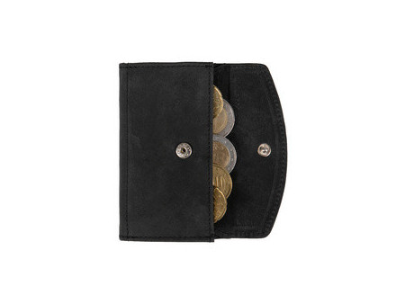 CLICKSAFE Porte-monnaie avec porte-cartes, simili cuir, bleu