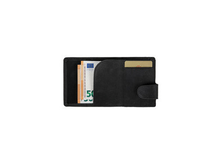 CLICKSAFE Porte-monnaie avec porte-cartes, simili cuir, bleu