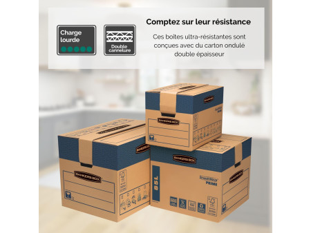 Fellowes BANKERS BOX TRANSIT carton de déménagement SmoothMo