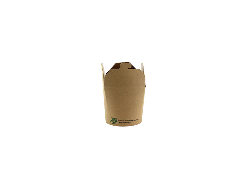 PAPSTAR Boîte à snack 'pure', carré, 550 ml, brun