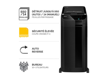 Fellowes Destructeur de documents AutoMax 550C,
