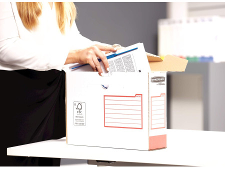 Fellowes BANKERS BOX Basic Boîte d'archives Heavy Duty,rouge