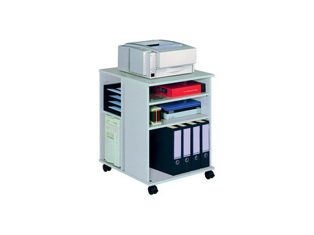 DURABLE Desserte de bureau '74/59' ouvert, 6 étagères, gris