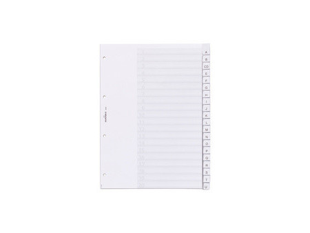 DURABLE Intercalaires en plastique, A4, 10 touches, transp.