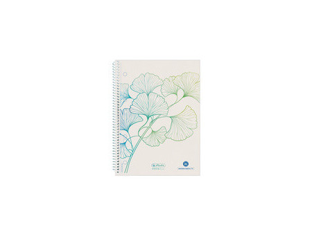 herlitz Cahier spiralé GREENline Ginkgo, A5, quadrillé