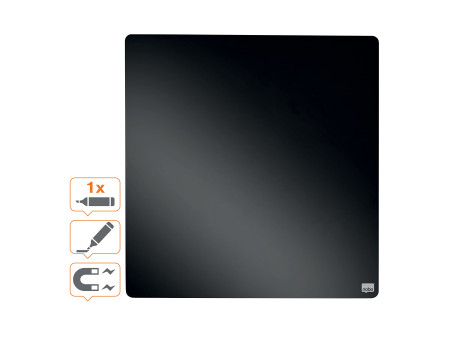 nobo Tableau mémo carré, (L)360 x (H)360 mm, noir