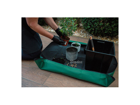 Bradas Tapis de rempotage, 1.000 x 1.000 mm, vert/noir