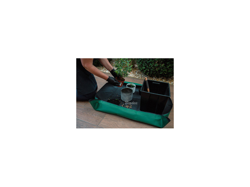 Bradas Tapis de rempotage, 1.000 x 1.000 mm, vert/noir