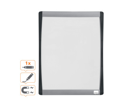 nobo Tableau blanc mural à cadre incurvé, (L)215 x (H)280 mm
