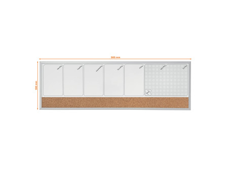 nobo Planning hebdomadaire combiné, tableau blanc/liège
