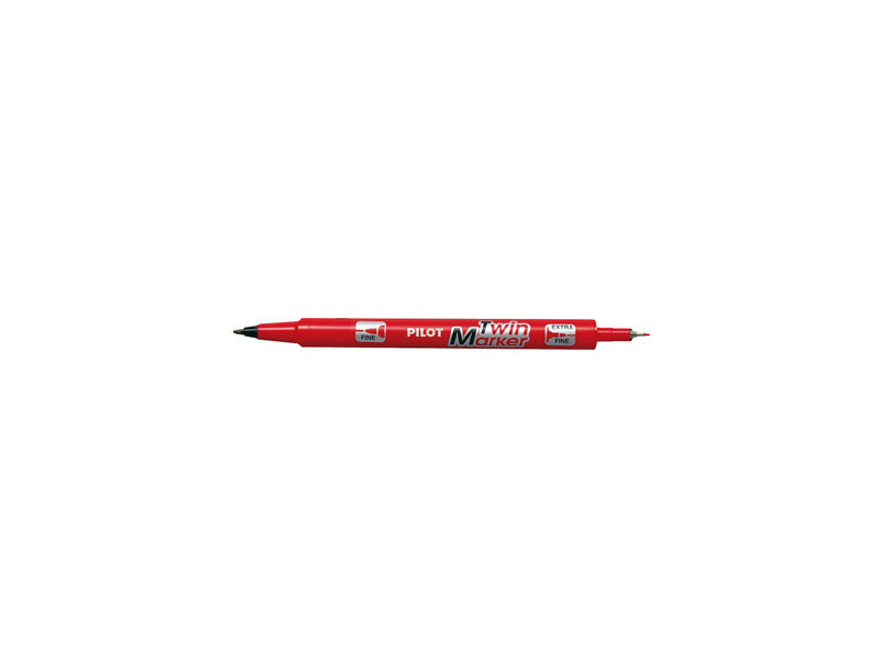 PILOT Marqueur permanent Twin Marker, extra fin, bleu