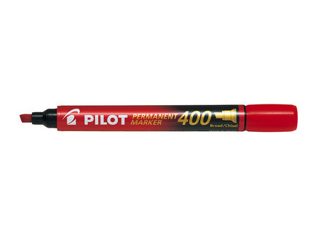 PILOT Marqueur permanent 400, pointe biseautée, bleu