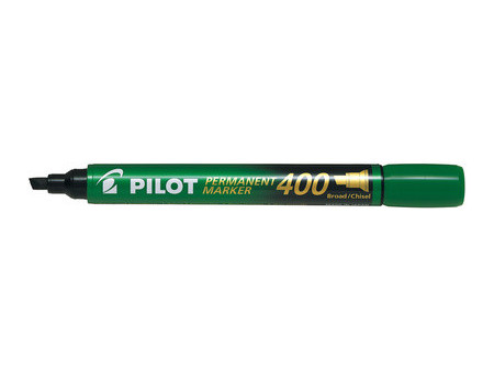 PILOT Marqueur permanent 400, pointe biseautée, bleu