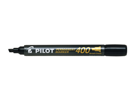 PILOT Marqueur permanent 400, pointe biseautée, bleu