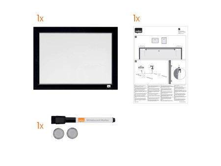 nobo Tableau blanc mural, (L)585 x (H)430 mm,cadre plastique