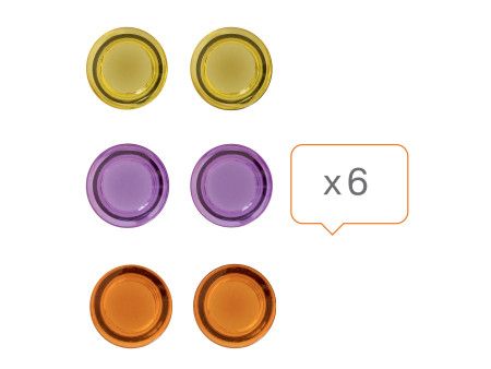 nobo Aimant, rond, diamètre: 30 mm, blister de 6