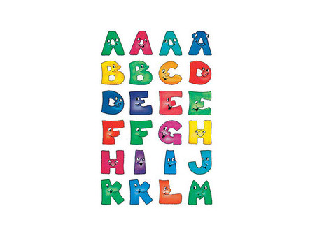 HERMA stickers alphabétique A-Z, en papier, visages amusants