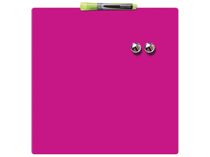 nobo Tableau mémo carré, (L)360 x (H)360 mm, rose vif
