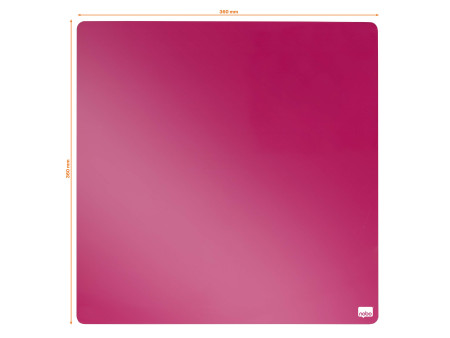 nobo Tableau mémo carré, (L)360 x (H)360 mm, rose vif
