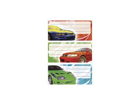 HERMA Étiquettes pour livres 'Voitures de course', 76 x 35mm