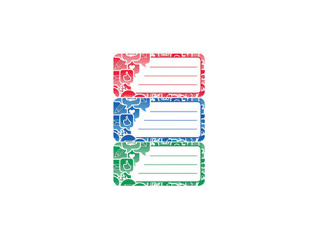 HERMA Etiquettes pour livres 'Social Icons', 76 x 35 mm