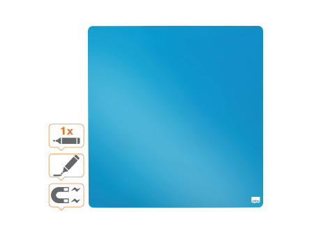 nobo Tableau mémo carré, (L)360 x (H)360 mm, bleu