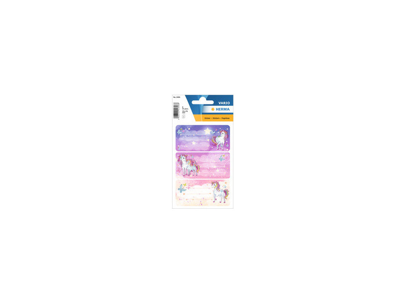 HERMA Étiquettes pour livres VARIO 'Happy Unicorns', 76x35mm