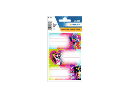 HERMA Étiquettes pour livres VARIO 'Happy Unicorns', 76x35mm