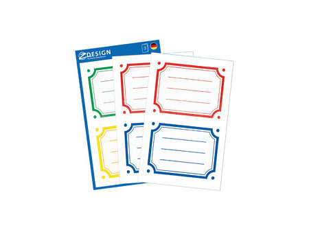 ZDesign SCHOOL Etiquettes livres 'bordures', couleur
