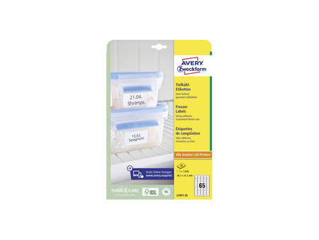 AVERY Zweckform Etiquette congélation, 38,1 x 21,2 mm, blanc