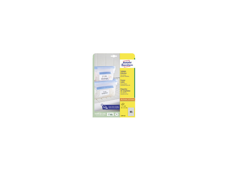 AVERY Zweckform Etiquette congélation, 38,1 x 21,2 mm, blanc