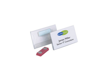 DURABLE Badge à aimant, 90 x 54 mm, transparent