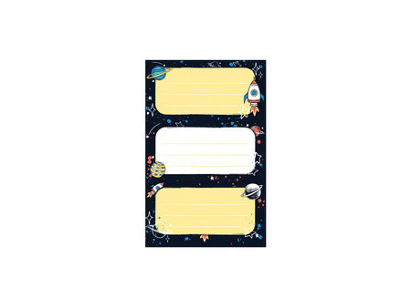 herlitz Étiquettes pour livres Space, 76 x 35 mm