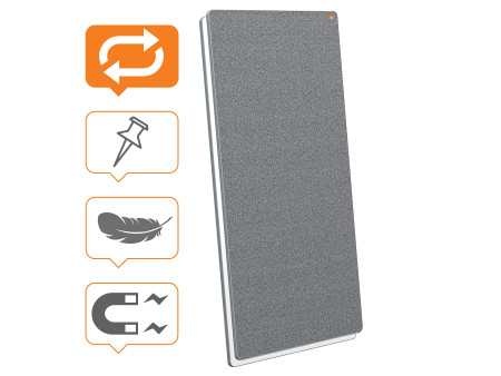 nobo Tableau combiné Move & Meet, tableau blanc/feutre,blanc