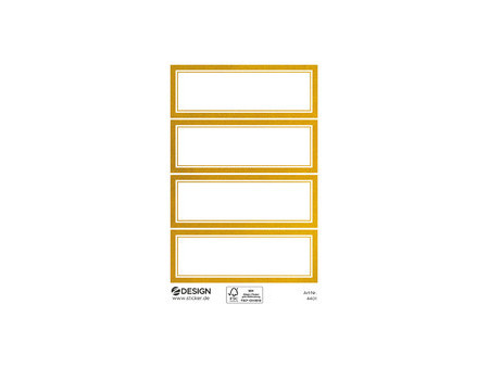 ZDesign HOME Étiquette, cadre doré, 38 x 24 mm