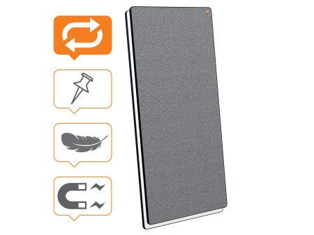 nobo Tableau combiné Move & Meet, tableau blanc/feutre,blanc