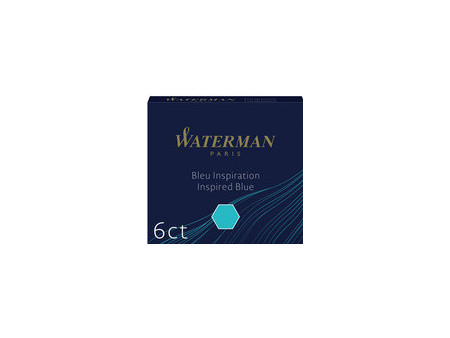 WATERMAN Cartouches d'encre standard mini, bleu sérénité