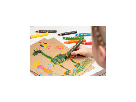 BIC KIDS Crayon de couleur multi-surfaces, étui carton de 10