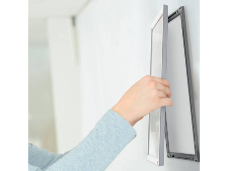 nobo Porte-affiche mural Impression Pro, A3, argent